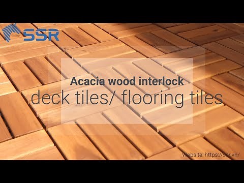 Acacia wood interlock deck tiles/ flooring tiles