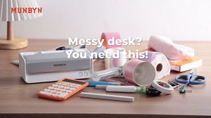 MUNBYN ILH03 4x6 Thermal Label Holder, 5-in-1 Sticker Holder with 3-Tier Shelf, Drawer, Hooks & Pegboard, for Shipping Label Printing, Office, Small Business, Home