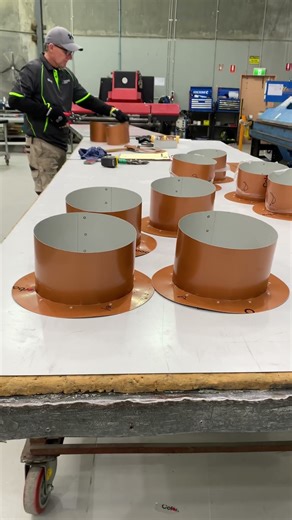 Custom pops in non standard COLORBOND colour #buildingmaterials #roofing #construction #melbourne