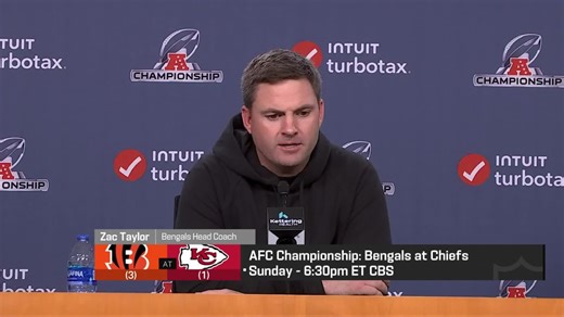 Zac Taylor's Championship Wednesday press conference ahead of game vs. Chiefs
