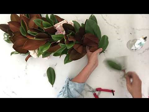 How to Make a Garland Using Magnolia Tips