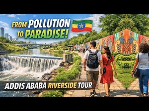 FIRST LOOK: The Beautiful New Riverside Park in Addis Ababa (4K Walk)