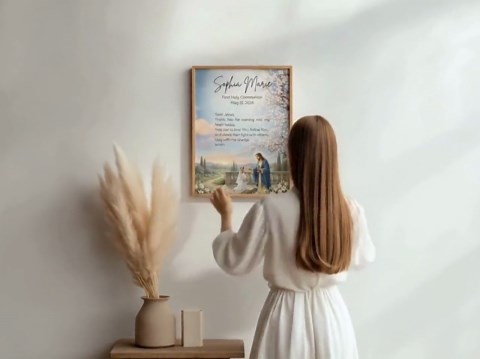 First Communion Gift for Boys Personalized Print, Baptism Gift for Boys With Name and Prayer, Catholic Wall Art Digital Download - Etsy