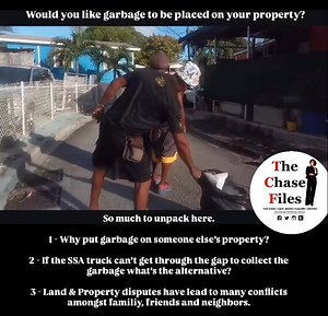 72K views · 366 reactions | So much to unpack here. 1 - Why put garbage on someone else’s property? 2 - If the SSA truck can’t get through the gap to collect the garbage what’s the alternative? 3 - Land & Property disputes have lead to many conflicts amongst familiy, friends and neighbors. | The Chase Files | Facebook