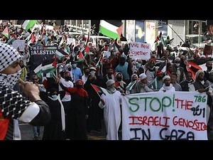 Crowds protest in Cape Town for an end to Israel-Gaza war, as conflict nears second year