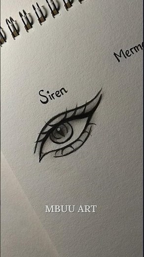 How to draw Eyes siren and mermaid Tutorial✏️ #drawing #tutorial #howtodraw #eyes #art