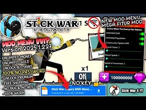 Stick War Legacy MOD MENU v2025.1.227 😱 | Unlimited Gold 💎 No Key | VIP Features