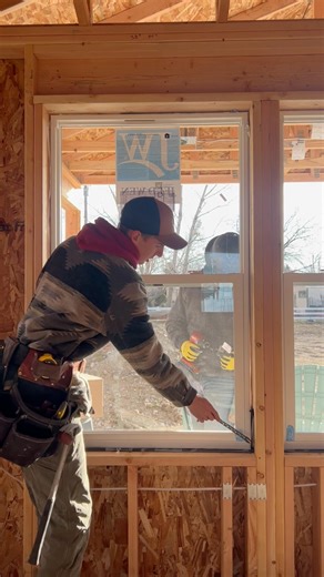 How to install a window #daponthejob #construction #framing #sponsored (wear proper PPE)
