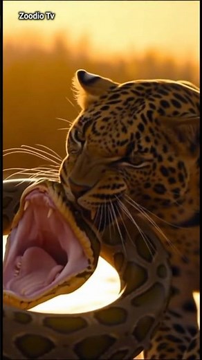Leopard vs Python – Mother’s Unbelievable Rescue! #animalfight #rescue #animalworld #wildlife