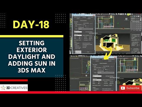 Setting Exterior Daylight and Adding Sun in 3Ds max