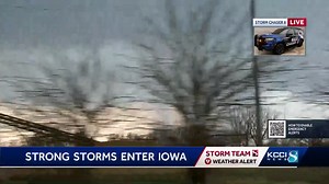 WATCH: KCCI Stormchaser captures tornado on the ground near Gilmore City. Severe weather coverage can be found here: https://bit.ly/3EbCqcu | KCCI