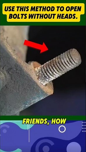 Easy Way to Remove a Bolt Without a Head 🔧 | Workshop Tricks