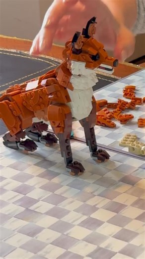 Diana Sahakian on Instagram: "Another Thanksgiving Lego build! Mr. Fox felt like the perfect vibe for a fall display! I think we will him Fred! He was so cute and is going to be the perfect addition to a Thanksgiving display! #legos #lego #legobuilds #seniorlivingcommunity #legoinstagram"