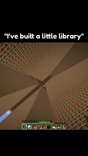 "I've built a little library" #Minecraft #minecraftmemes #funny