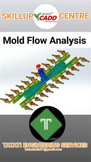 Mold flow analysis #plastic #automobile #autocadtraining