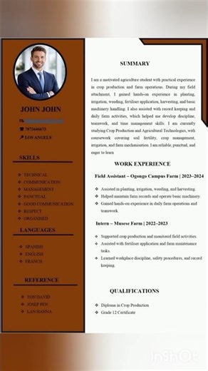 2026 cv template for job Application