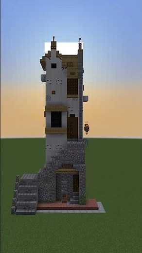 Minecraft: Easy Survival Tower Base [Tutorial] #how to build