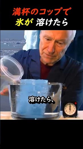 氷が溶けるのに水位が上がらない理由