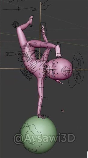 Day 2 of 100 Days of Posing My 3D Character in Blender 🎭 #blender