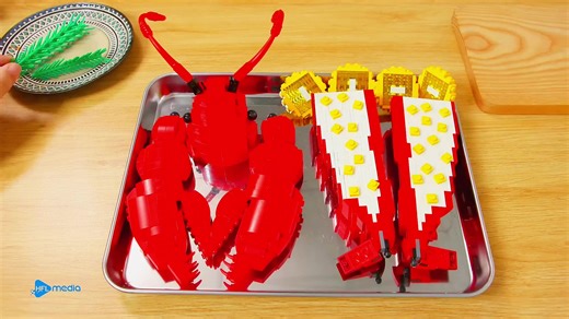 Super CRISPY LEGO Fried Chicken Watermelon Recipe | ASMR Stop Motion Cooking #lego #legocooking #stopmotion #asmr