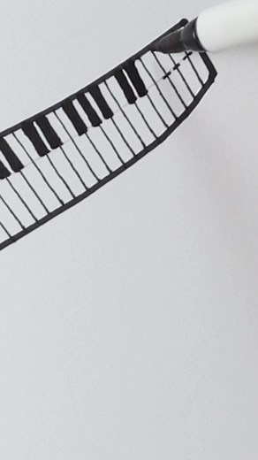 Keyboard Doodle #piano #keyboard #music | how to draw computer keyboard