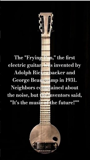 "The First Electric Guitar: An Invention that Changed Music" (frying pan) #guitar #music #rock
