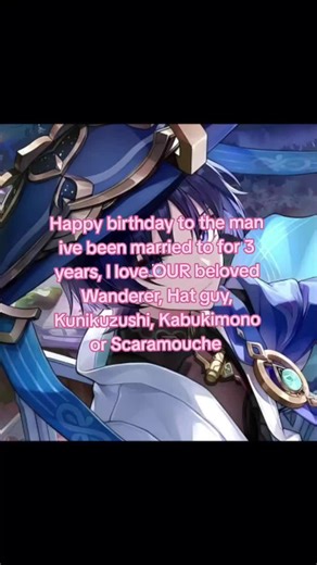 Sometimes people forget im lik3 a big scara fan 🧍‍♂️☹️ #fyp #viral #scaramouche #genshinimpact (HIS BIRTHDAY IS JANUARY 3RD FOR CONTEXT)