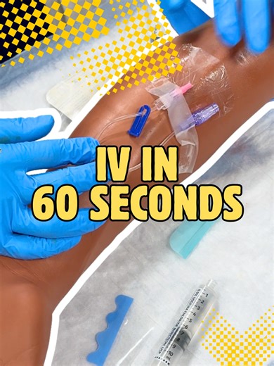 From tourniquet to Tegaderm — step-by-step IV placement in action. #IV #ClinicalSkills #MedSchool #HowTo