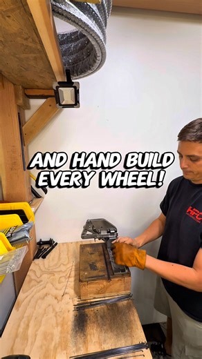 5.7K views · 30 reactions | Starting every HPC E-bike build with precision: cutting and cold-rolling each Sapim spoke to size. This ensures perfect threading, proper length and unmatched strength for our hand-built wheels.  #EbikeCraftsmanship #BuiltToLast #ebike #philwood #electricbike #madeintheusa | Hi-Power Cycles | Facebook