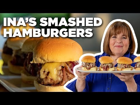 Ina Garten's Smashed Hamburgers with Caramelized Onions | Barefoot Contessa | Food Network
