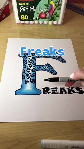 Where the FREAKS ❓ #wherethefreaks #drawingtutorial #stencilart #stencil #letteringideas #lettering #freaks #sharpieart #sharpieartist #howtoletter