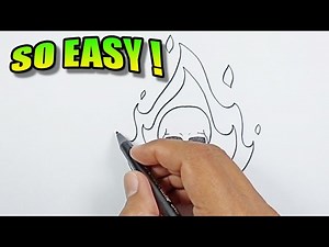 How to draw a skull on fire | Easy Drawings - Videos For Kids