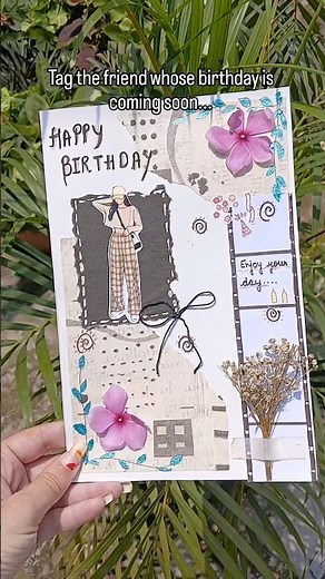 Diy easy and unique birthday card ideas #aesthetic #papercraft #gift #fyp #viral
