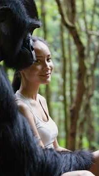 Astonishing AI Creation: Woman Shares a Heartfelt Bond with a Mountain Gorilla #AI #Sora #OpenAI