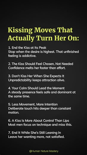 Kissing Moves That Actually Turn Her On #kissing #couplegoals #psychologyfacts | Human Nature Mastery