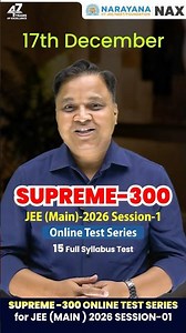 SUPREME-300 JEE Main 2026 | Narayana NAX Online Test Series | 15 Full Mocks + Real Exam Pattern
