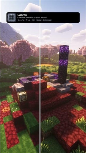 Lush 16x: Best Cozy Minecraft Texture Pack #minecraft #texturepack #shorts #mc