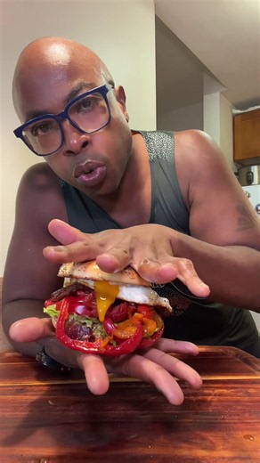 Tomato Sausage Egg and Cheese Bagel Toast Recipe