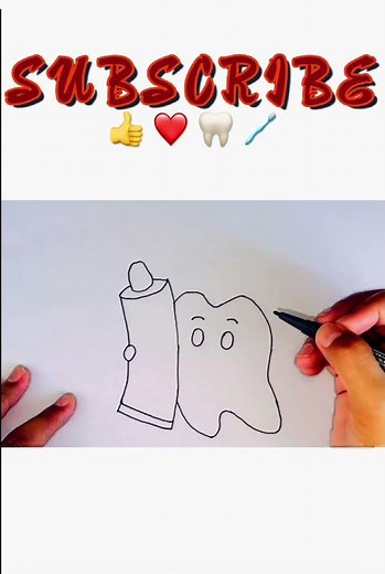 Draw a Smiling Tooth 🦷 Super Easy Tutorial! | Рисуем улыбающийся зуб 🦷 Очень легко!