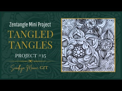 A Zentangle® Mini Project, with tangle ABUKAS, a tutorial TANGLED TANGLES #15