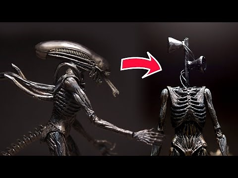 Homemade SIREN HEAD Using Alien Xenomorph | DIY action figure