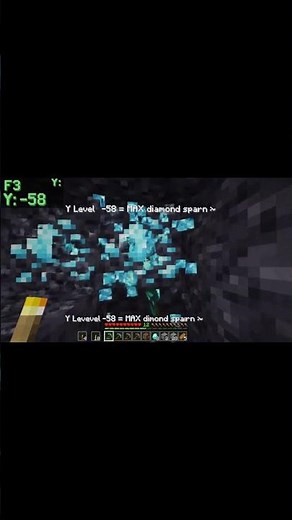 Minecraft Diamond Mining at Y -58 for MAX Diamonds