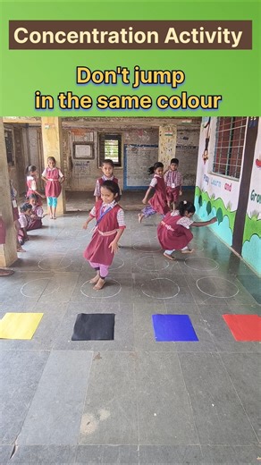 Concentration Activity | Don't jump in the same colour | Innovative Ideas #activeplay #indoorgames
