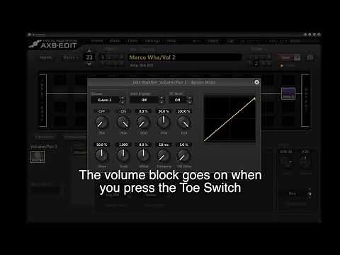 Fractal AX8 - Tutorial - How to setup Volume pedal with Toe Switch