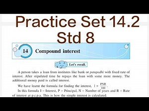 Practice Set 14.2 | Q.1 to 5 | L-14 Compound interest | Std 8 Maths