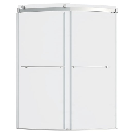 Elevate Frameless 60x72-inch Top-Roller Curved Sliding Shower Door