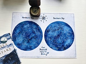 Constellations Map for Kids: Astronomy Star Map Print (digital Download) - Etsy Australia