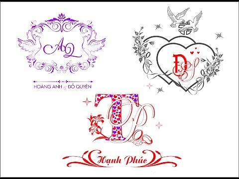 HƯỚNG DẪN THIẾT KẾ CHỮ LỒNG CHO THIỆP CƯỚI ♥ TẶNG FILE TK COREL X7 ♥