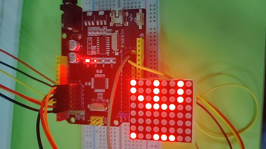 Arduino 控制点阵屏流动显示