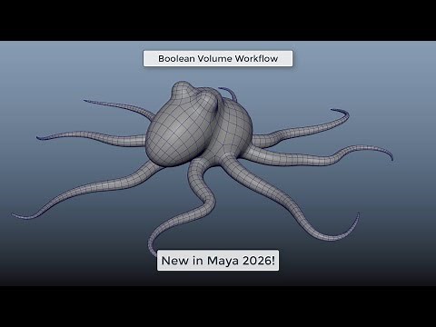 Maya 2026 - Boolean Volume Workflow